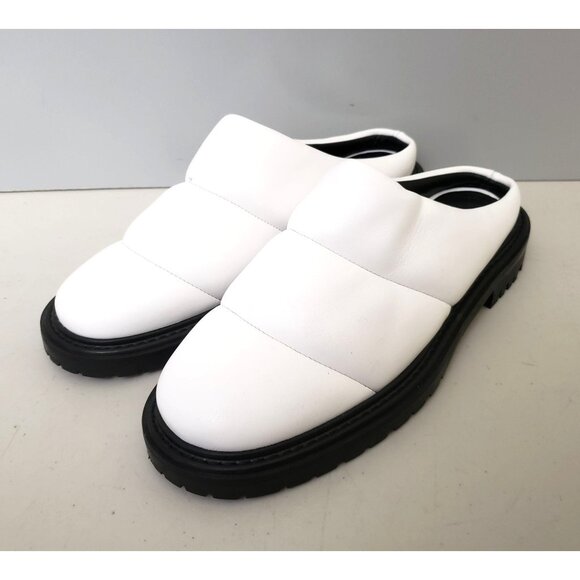 Staud Astro Puff Mule Flats White Size 36